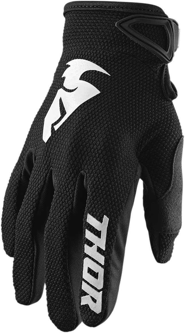 THOR Sector Gloves - Black/White - 2XL 3330-5858