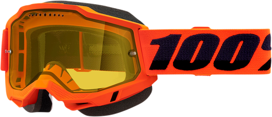 100% Accuri 2 Snow Goggles - Neon Orange - Yellow 50021-00004