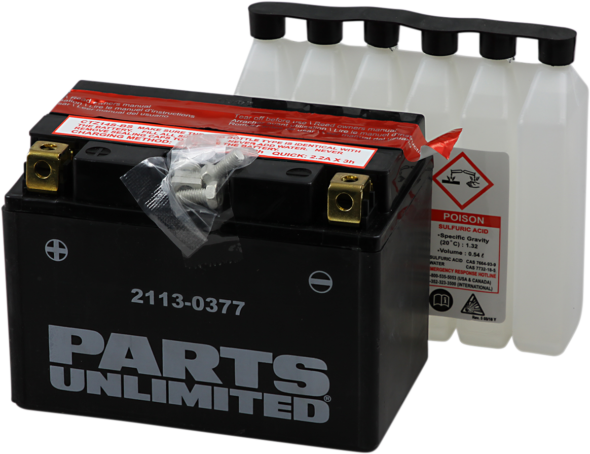 Parts Unlimited Agm Battery - Ytz14s-Bs Ctz14s-Bs