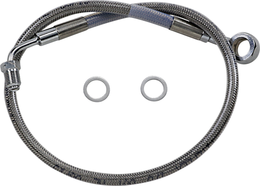 DRAG SPECIALTIES Brake Line - Front (Upper) - Stainless Steel 618631