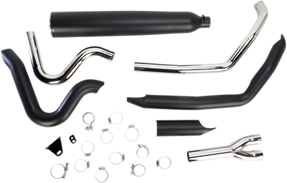 COBRA 2:1 Exhaust - Black - '09-'16 FL 6450B