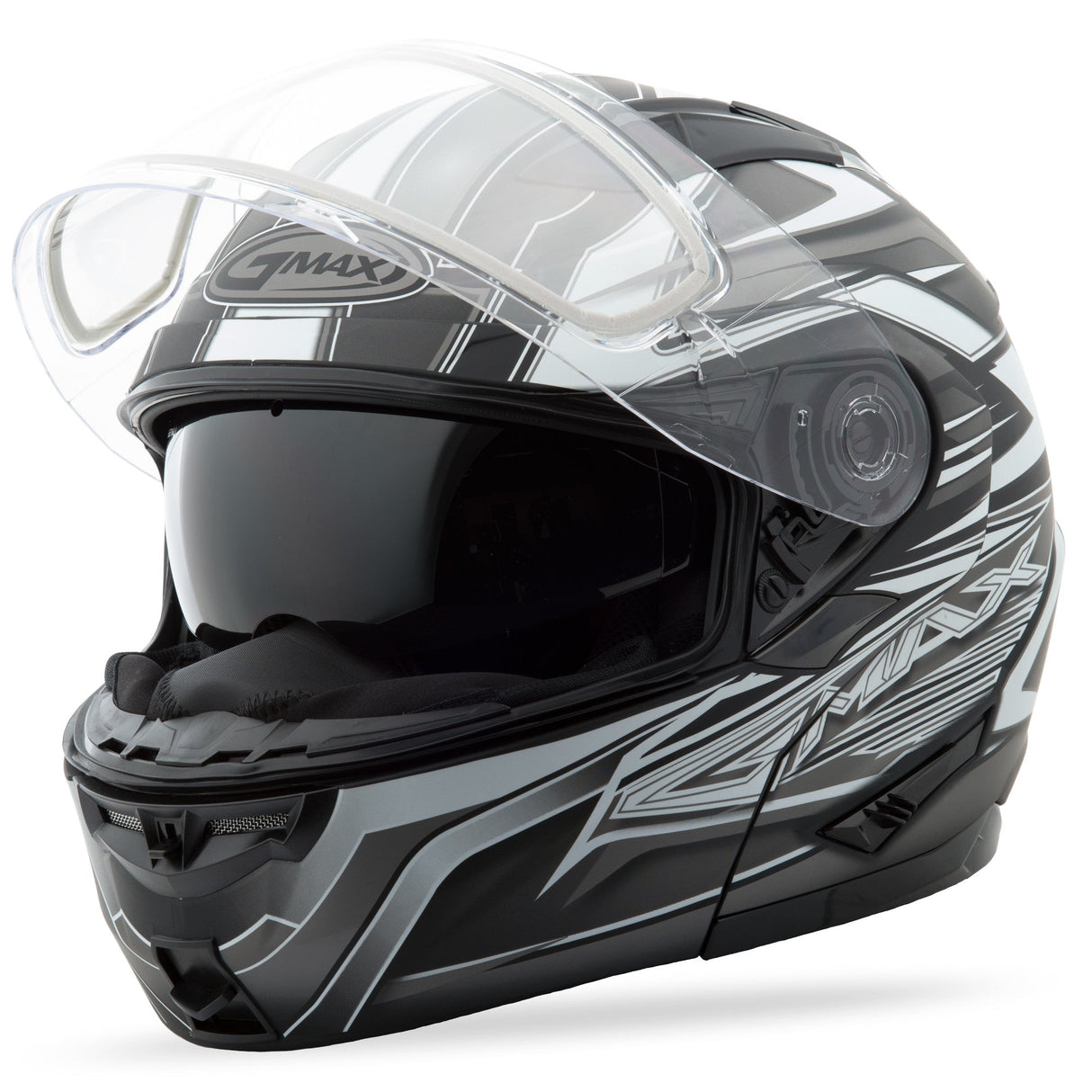 GMAX Gm-64s Modular Carbide Snow Helmet Black/Dark Silver Xs G2641543 TC-5