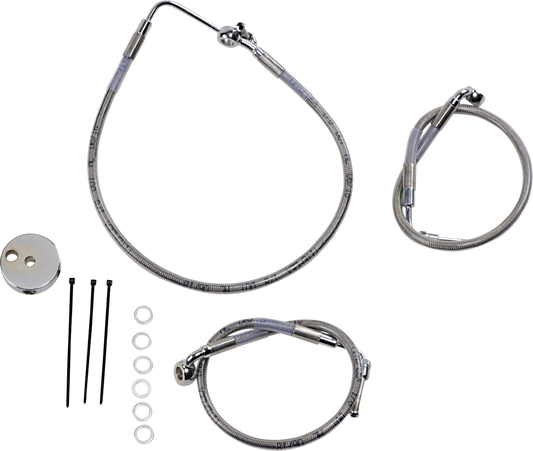 DRAG SPECIALTIES Brake Line - Front (Lower/Upper) - Stainless Steel 640116