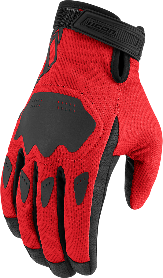 ICON Hooligan™ CE Gloves - Red - Small 3301-4384