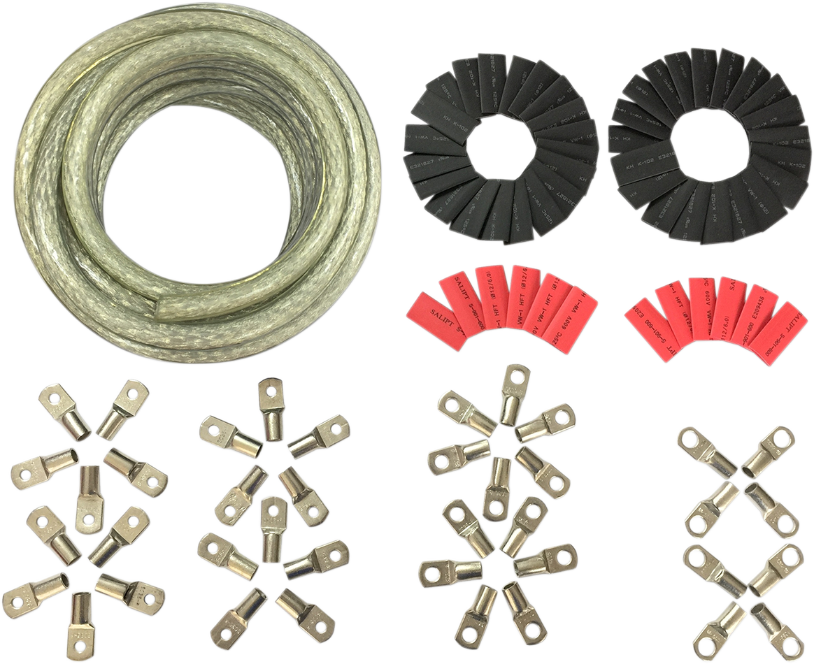 DRAG SPECIALTIES Custom Battery Cable Kit - Harley Davidson - Clear E25-0092CK
