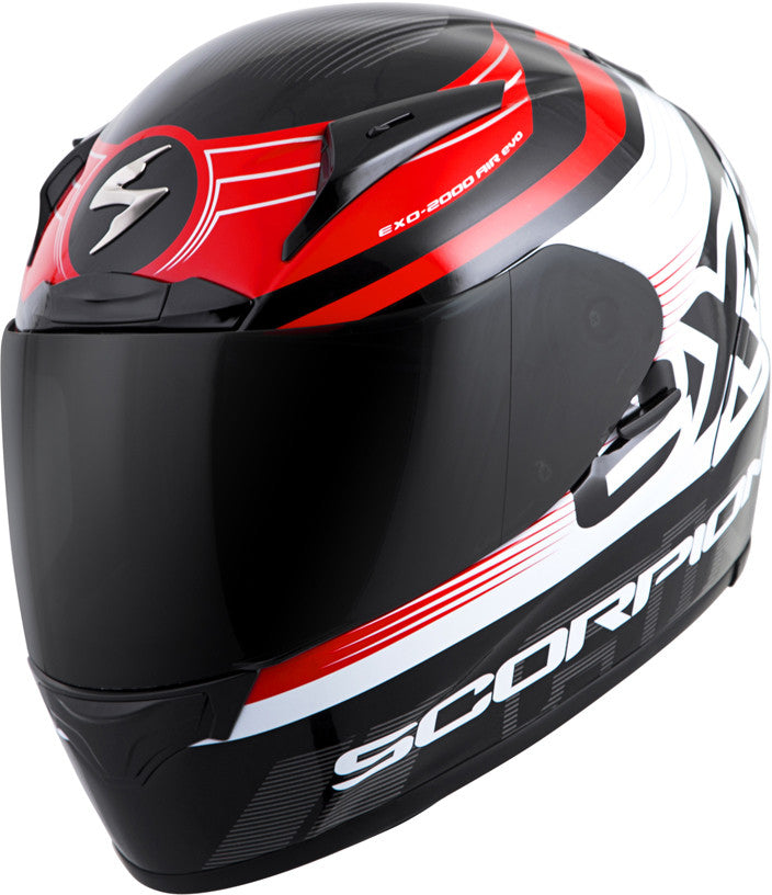 SCORPION EXO Exo-R2000 Full-Face Helmet Fortis Black/Red 2x 200-7247