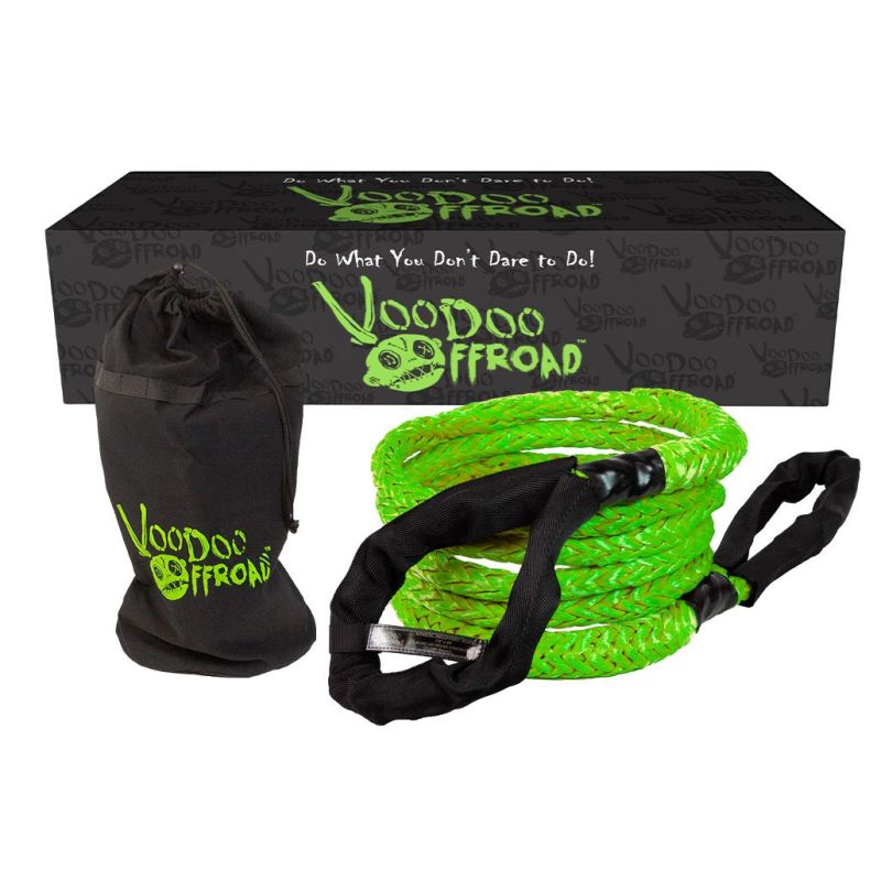 Voodoo Offroad 2.0 Santeria Series 7/8in x 20 ft Kinetic Recovery Rope with Rope Bag - Green 1300001A