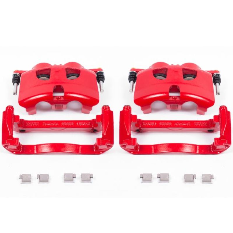 Power Stop 12-19 Ford F-150 Front Red Calipers w/Brackets - Pair S5404
