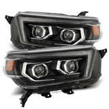 AlphaRex 10-13 Toyota 4Runner PRO-Series Projector Headlights Plank Style Black w/Seq Signal/DRL 880755