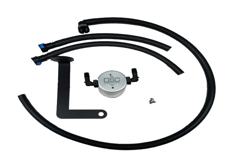 J&L 10-15 Chevrolet Camaro LS3 6.2L Passenger Side Oil Separator 3.0 - Clear Anodized 3080P-C