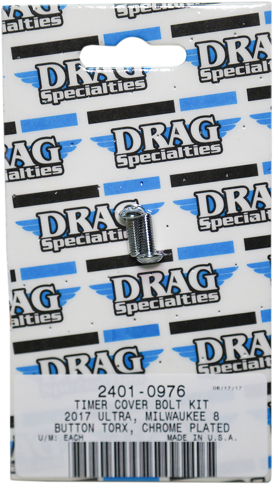 DRAG SPECIALTIES Timer Cover Torx® Bolt Kit - Chrome - M8 MK780