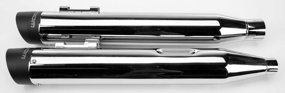 FREEDOM Liberty Slip-Ons Chrome W/Black Sculpted Tip Flt HD00614