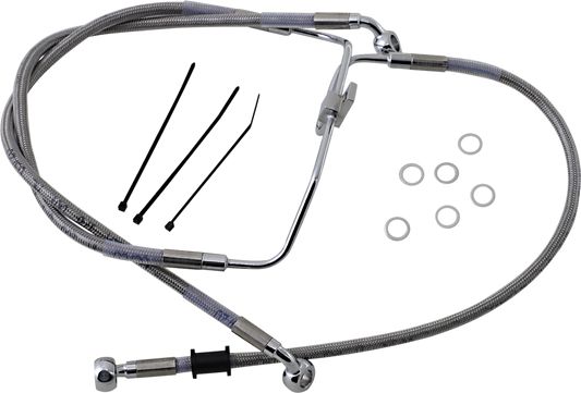 DRAG SPECIALTIES Brake Line - Front (Lower/Upper) - Stainless Steel 660325