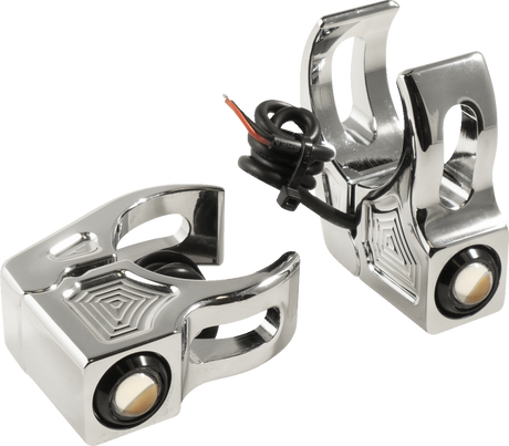 JOKER MACHINE Turn Signal - 39 mm - Amber - Chrome 05-220-3