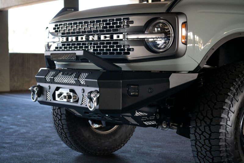 DV8 Offroad Bull Bar Add-On For DV8 Ford Bronco Bumpers - Fits 13in Elite Series Light Bar LBUN-01