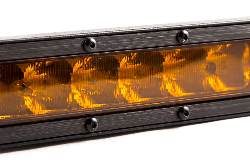 Diode Dynamics 12 In LED Light Bar Single Row Straight - Amber Wide Each Stage Series DD5045S