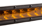 Diode Dynamics 12 In LED Light Bar Single Row Straight - Amber Wide Each Stage Series DD5045S