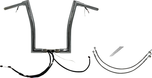 FAT BAGGERS INC. Handlebar Kit - Flat Top - 16" - Chrome 601316