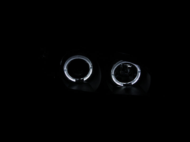 ANZO 2000-2004 Infiniti I30 Projector Headlights w/ Halo Black 121077