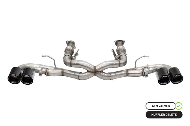 Corsa 20-23 Chevrolet Corvette C8 RWD 3in Xtreme Cat-Back Exhaust w/4.5in Carbon Fiber Black PVD Tip 21102CFBLK