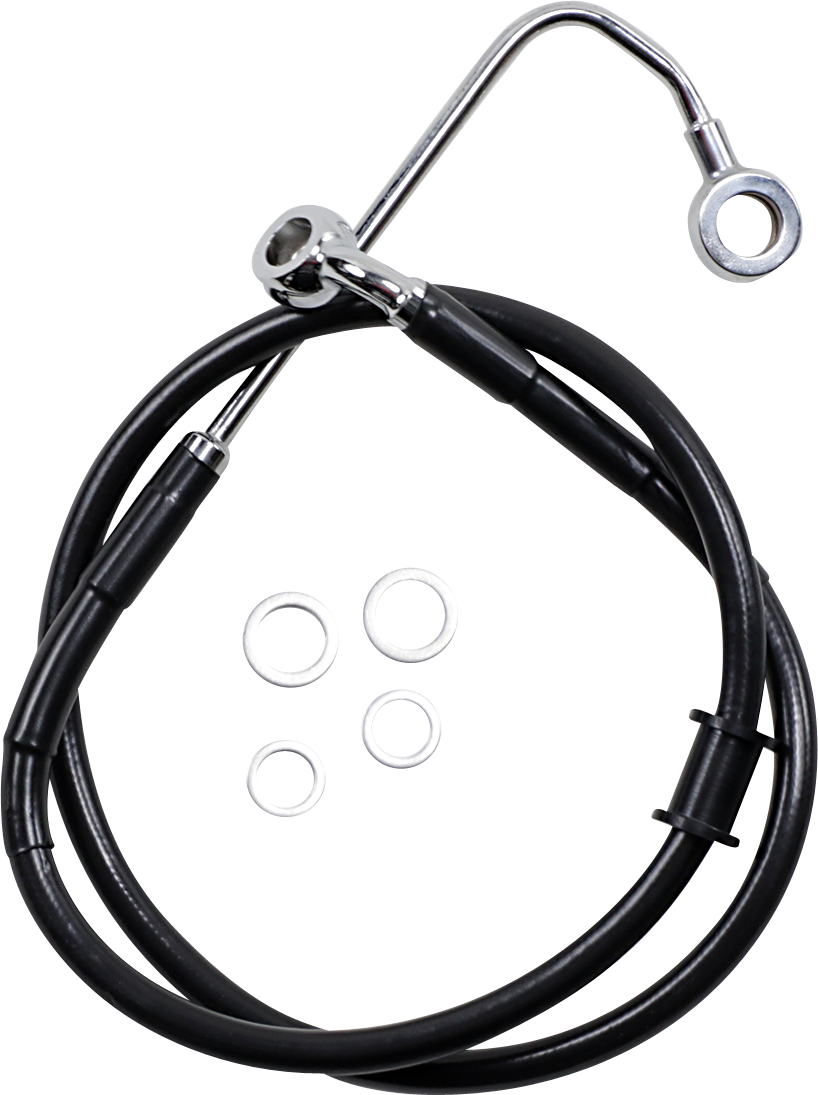 DRAG SPECIALTIES Brake Line - Front (Upper) - Black 618300-BLK