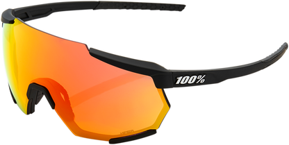 100% Racetrap Sunglasses - Soft Tact Black - Red Mirror Lens 61037-100-43