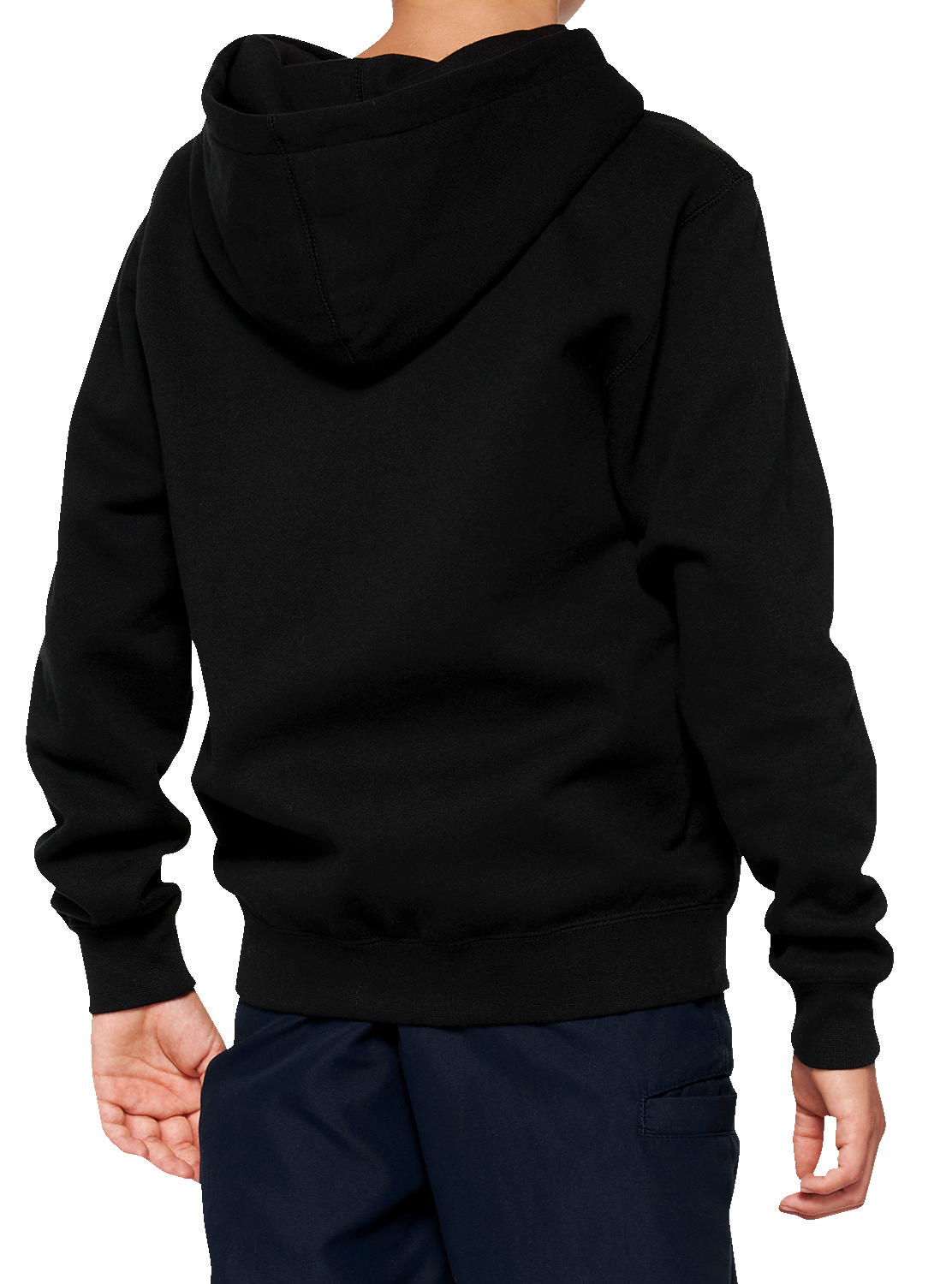 100% Youth Official Zip Hoodie - Black - Large 20033-00002