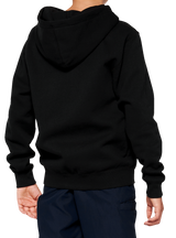 100% Youth Official Zip Hoodie - Black - Large 20033-00002