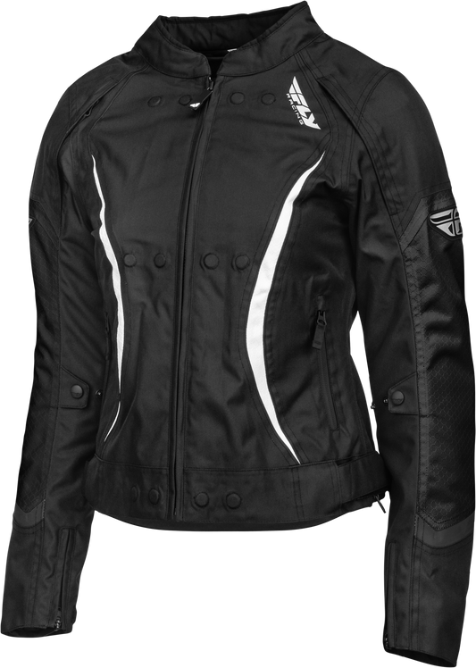 FLY RACING Women's Butane Jacket Black/White Lg 477-7042L