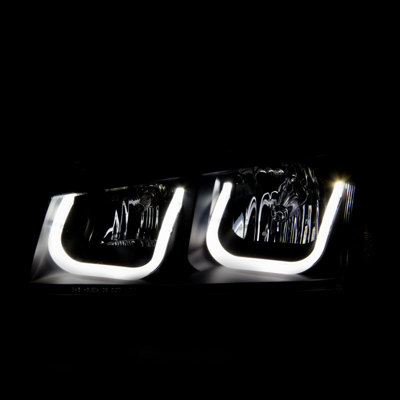 ANZO 2003-2006 Chevrolet Silverado 1500 Projector Headlights w/ U-Bar Black 111312