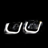 ANZO 2003-2006 Chevrolet Silverado 1500 Projector Headlights w/ U-Bar Black 111312