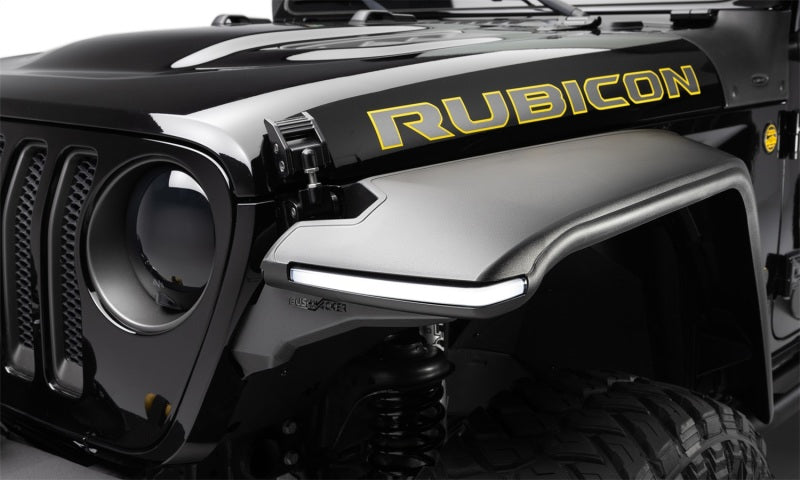 Bushwacker 18-21 Jeep Wrangler JL (2-Door & 4-Door) Flat Style Flares 4pc - Black 11950-07