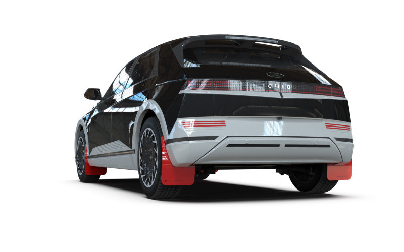 Rally Armor 2022 Hyundai Ioniq 5 Red Mud Flap w/ Black Logo MF87-UR-RD-BLK