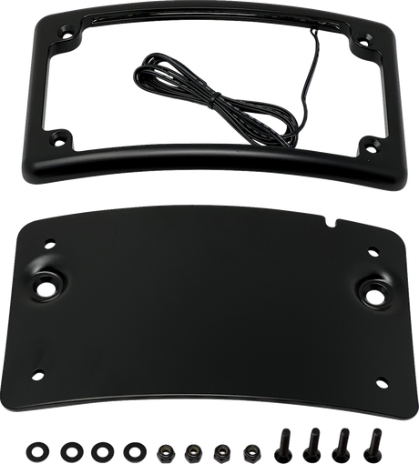 KODLIN MOTORCYCLE License Plate Kit - Universal - Black KUS20200
