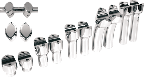 DRAG SPECIALTIES Risers - Big Buffalo - 4" - Chrome 0602-0468