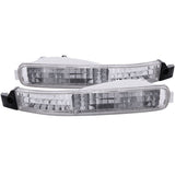 ANZO 1992-1993 Honda Accord Euro Parking Lights Chrome 511007