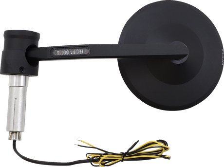 HIGHSIDER Mirror - Montana Rim - Side View - Turn Signal - Round - Black 301-528