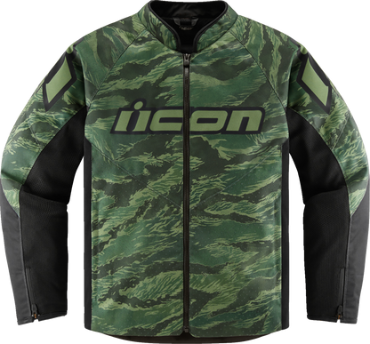 ICON Hooligan CE Tiger's Blood Jacket - Green - Large 2820-6154