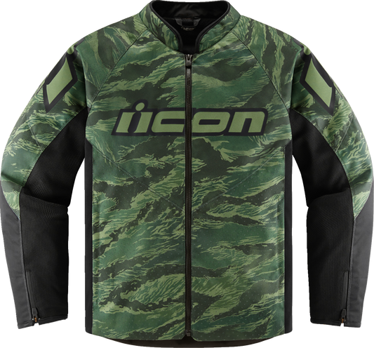 ICON Hooligan CE Tiger's Blood Jacket - Green - 3XL 2820-6157