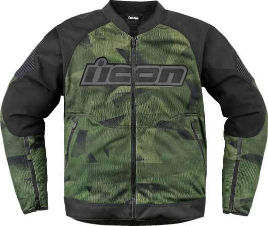 ICON Overlord3 Mesh™ Camo Jacket - Green - 2XL 2820-6710