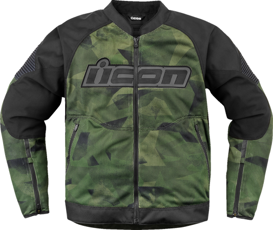 ICON Overlord3 Mesh™ Camo CE Jacket - Green - 2XL 2820-6710