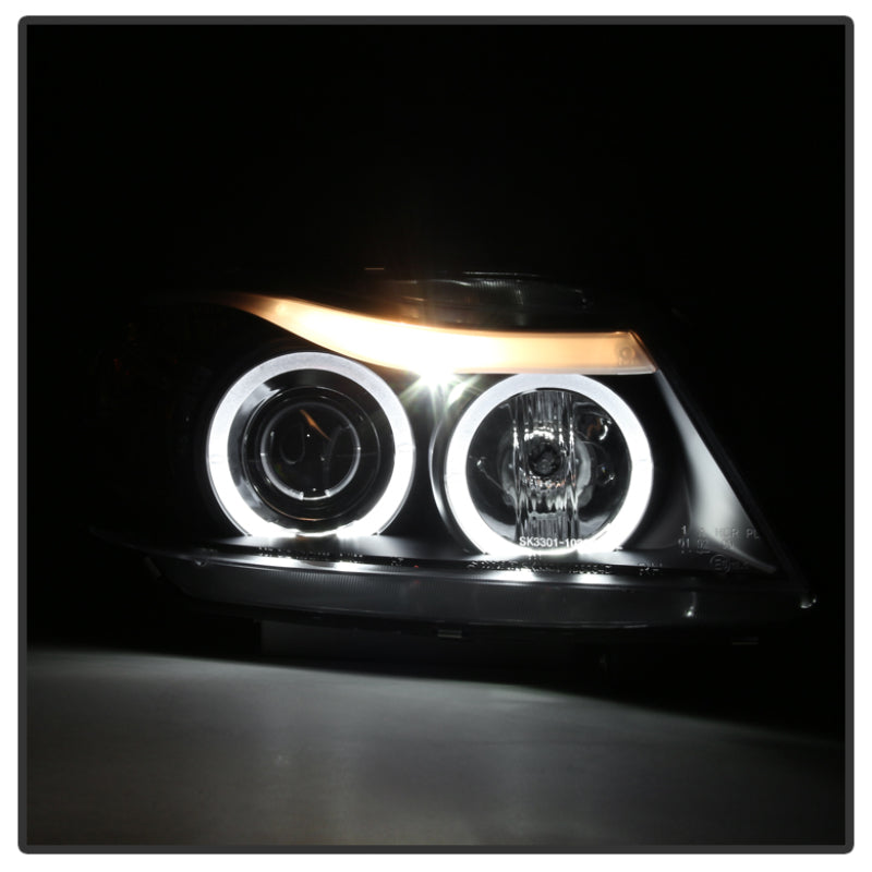 Spyder BMW E90 3-Series 06-08 Projector LED Halo Amber Reflctr Rplc Bulb Blk PRO-YD-BMWE9005-AM-BK 5009005