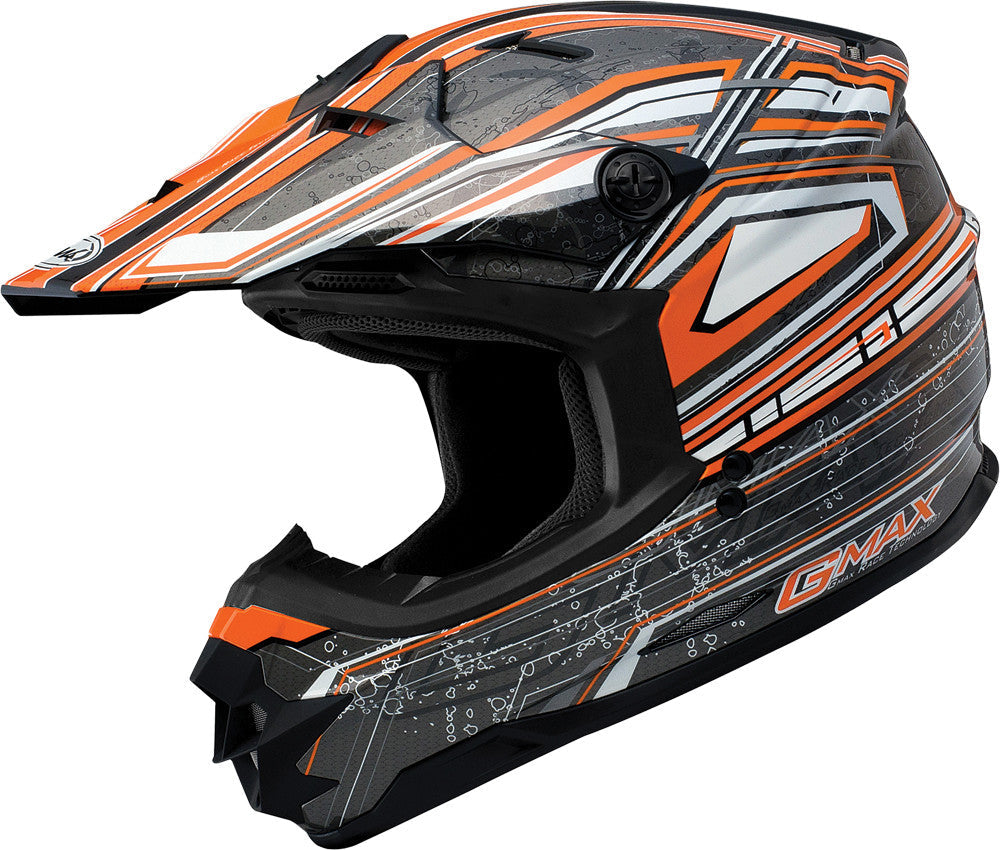 GMAX Gm-76x Bio Helmet Orange/White/Black X G3768257 TC-6