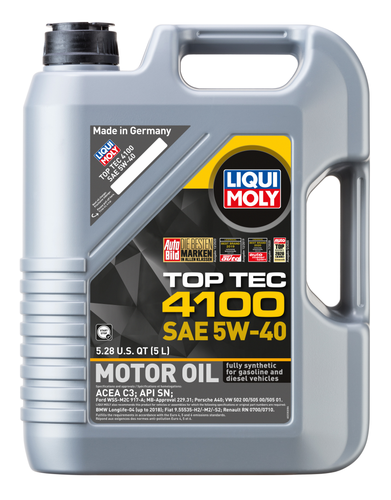 LIQUI MOLY 5L Top Tec 4100 Motor Oil SAE 5W40 2330