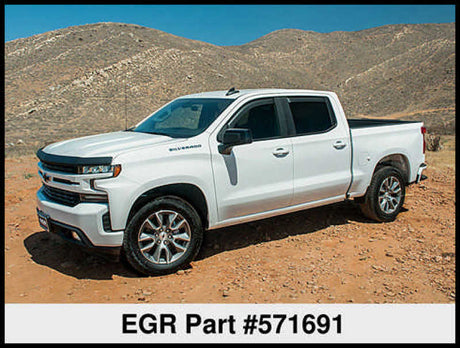 EGR 2019 Chevy 1500 Crew Cab In-Channel Window Visors - Dark Smoke 571691