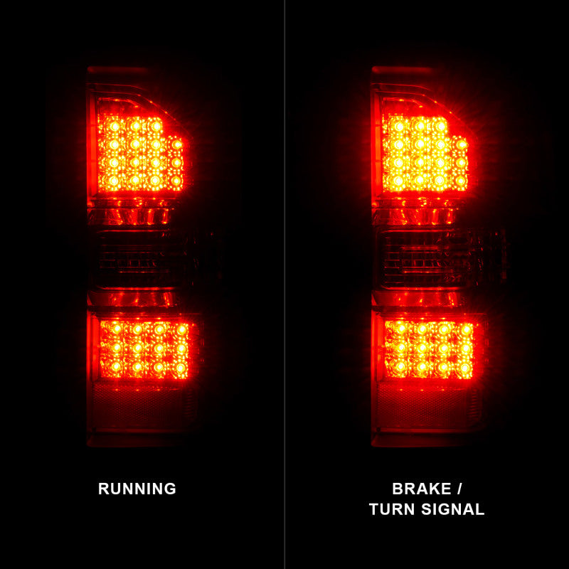 ANZO 2014-2018 GMC Sierra LED Tail Lights Black Housing Red/Clear Lens 311399