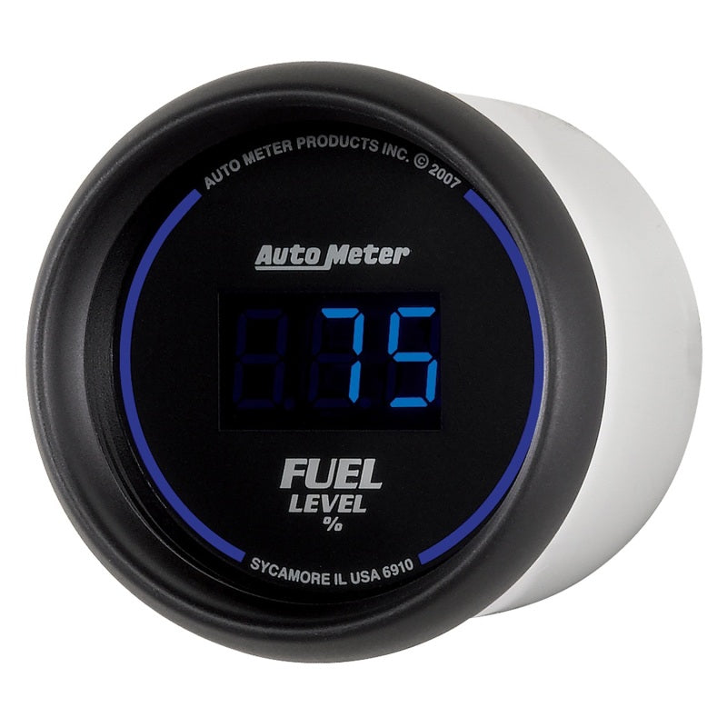 Autometer Cobalt Digital 52.4mm Black Programmable Empty-Full Range Fuel Level Gauge 6910