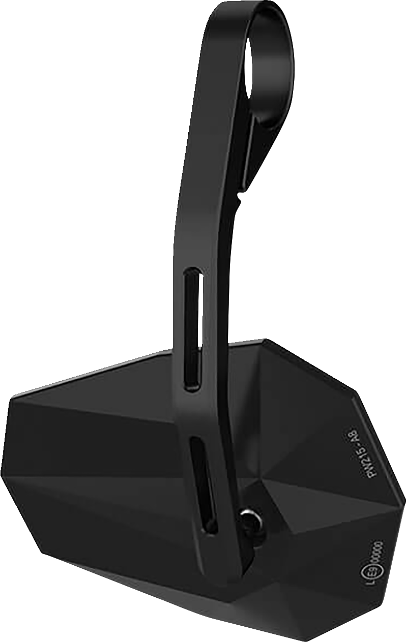 HIGHSIDER Mirror - Stealth-X6 - Side View - Oval - Black 301-455