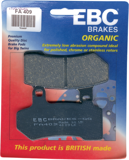 EBC Organic Brake Pads - FA409 FA409