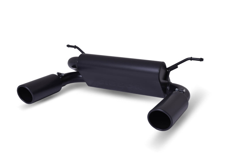 Gibson 18-22 Jeep Wrangler JL Rubicon 3.6L 2.5in Cat-Back Dual Split Exhaust - Black Elite (Ceramic) 617307-B